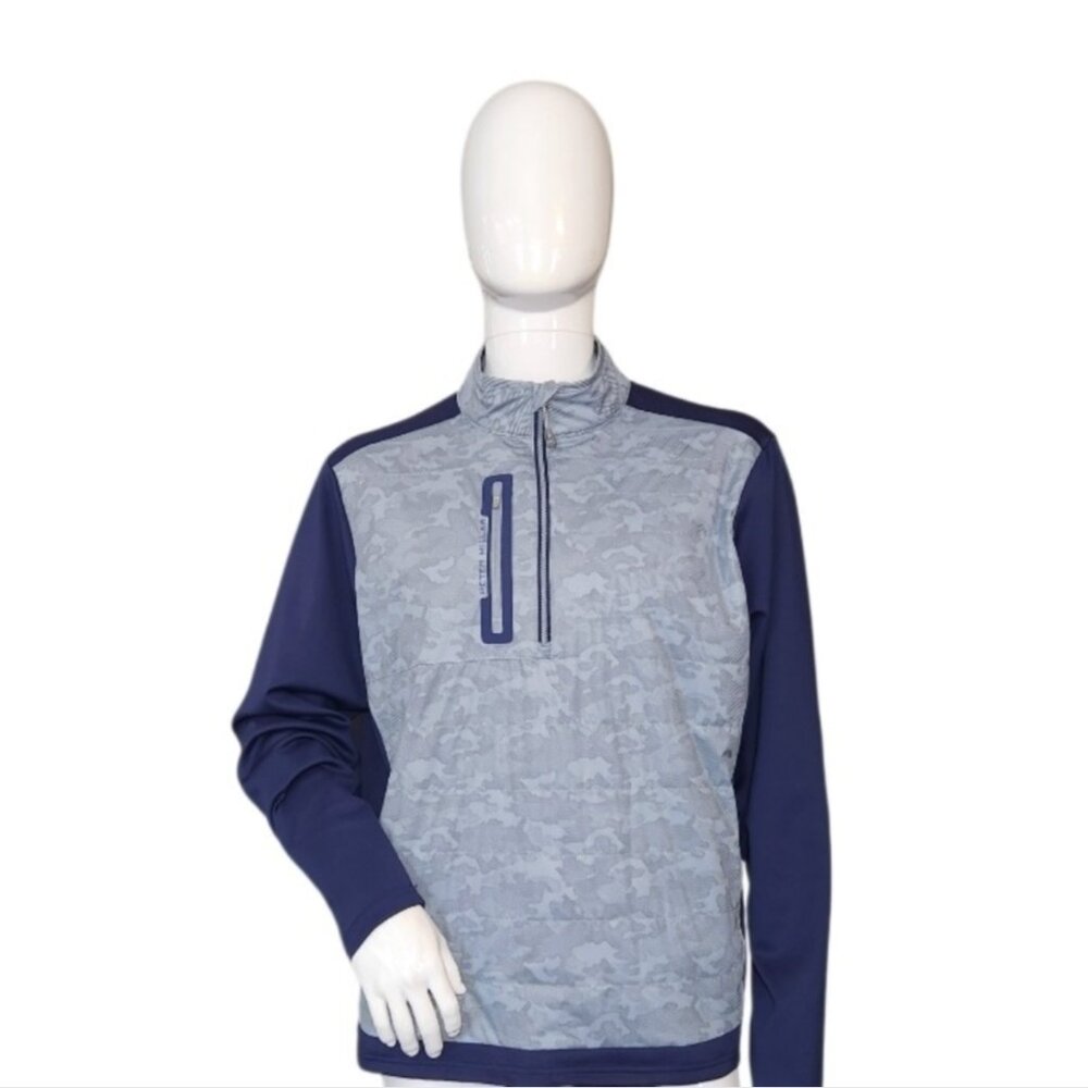 Peter Millar Hyperlight Weld Elite Hybrid Half-Zip Pullover Camo Jacket